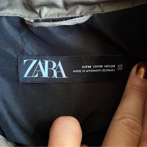 🍂 ZARA TAUPE HOODED PUFFER JACKET! - Picture 13 of 16